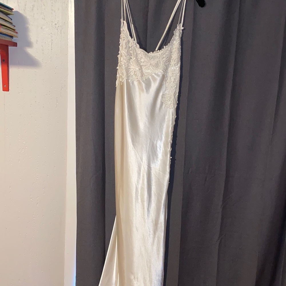 Long white nightgown